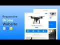 Build a Modern Drone Website HTML CSS JavaScript Tutorial Step-by-Step