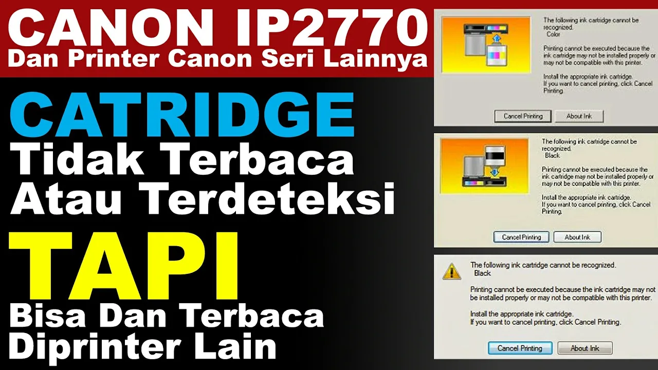 Kali ini saya akan memberikan tutorial cara mudah mengatasi catridge yang tidak terdeteksi atau peny. 