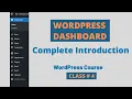 WordPress Dashboard Tutorial 2023 Dashboard Complete Introduction