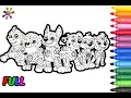 Mighty Pups Coloring for kids All series in a row PAW Patrol