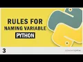 3 Rules for naming a variable in Python Explained in Python tutorial