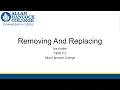 CBIS 112 Removing and Replacing
