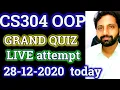 cs304 oop grad quiz live attempt fall 2020 100 correct by Abid farooq bhutta