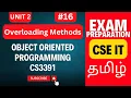 Overloading Methods in OOPS Object Oriented Programming Unit 2 CS3391 Anna University Syllabus