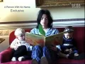 Michael Jackson reading a book to his children Prince and Paris