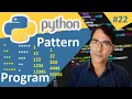 Python Pattern Program Python tutorial lesson - 22 Solve any pattern program