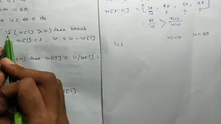Algorithm of Fractional Knapsack Problem in Bangla