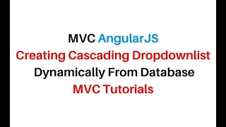 MVC AngularJS Cascading Dropdownlist asp net c