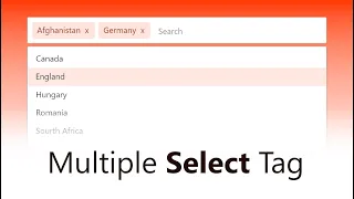 Pure JavaScript - HTML Multiple Select Tag