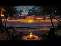Download Lagu Coastal Campfire Night 🌅🔥 | Relaxing Sea Sounds \u0026 Fire Crackling for Peaceful Sleep \u0026 Study