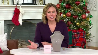 Diamonique Classics 7-Stone Graduated Necklace Sterl on QVC