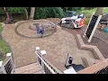 600 sq ft Paver patio installation with fire pit - time lapse
