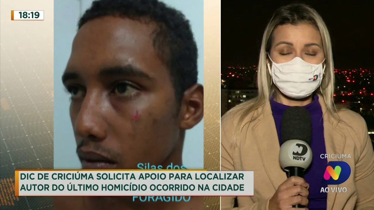 DIC de Criciúma solicita apoio pra localizar autor do último homicídio da cidade