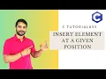 C Program to Insert a Number at Given Position in an Array - In Hindi