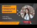 Find Longest consecutive subsequence in Python 450 Question Love Babbar Sheet Python