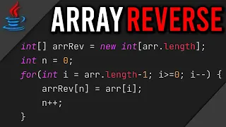 How To Reverse Arrays In JAVA simple easy