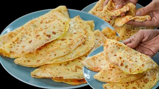 No Dough, No Kneading! 🔥| Liquid Dough Egg Cheese Paratha | Easy & Delicious Breakfast | N'OvenFoods