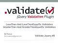 LessThen LessThenEqualTo GreaterThen AND GreaterThenEqualTo VALIDATION JQUERY PLUGIN