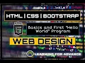 02 First Hello world program HTML CSS BOOTSTRAP WEB DESIGN
