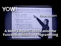 A More Elegant Specification for Functional Reactive Programming Conal Elliott YOW 2015