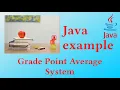 Grade point average system - Java Example