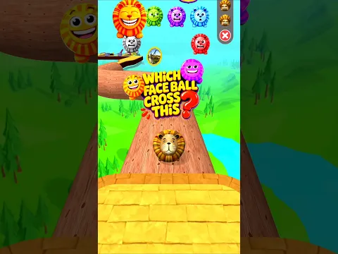 Which Lion 🦁 ball Cross this level ❓#shorts #goingballs