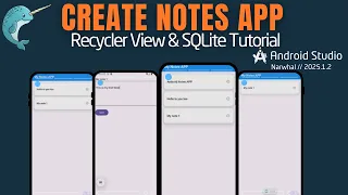 Build a Notes App With RecyclerView SQLite in Android Studio Full Project