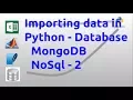 Importing data in python Database Mongodb nosql - 2