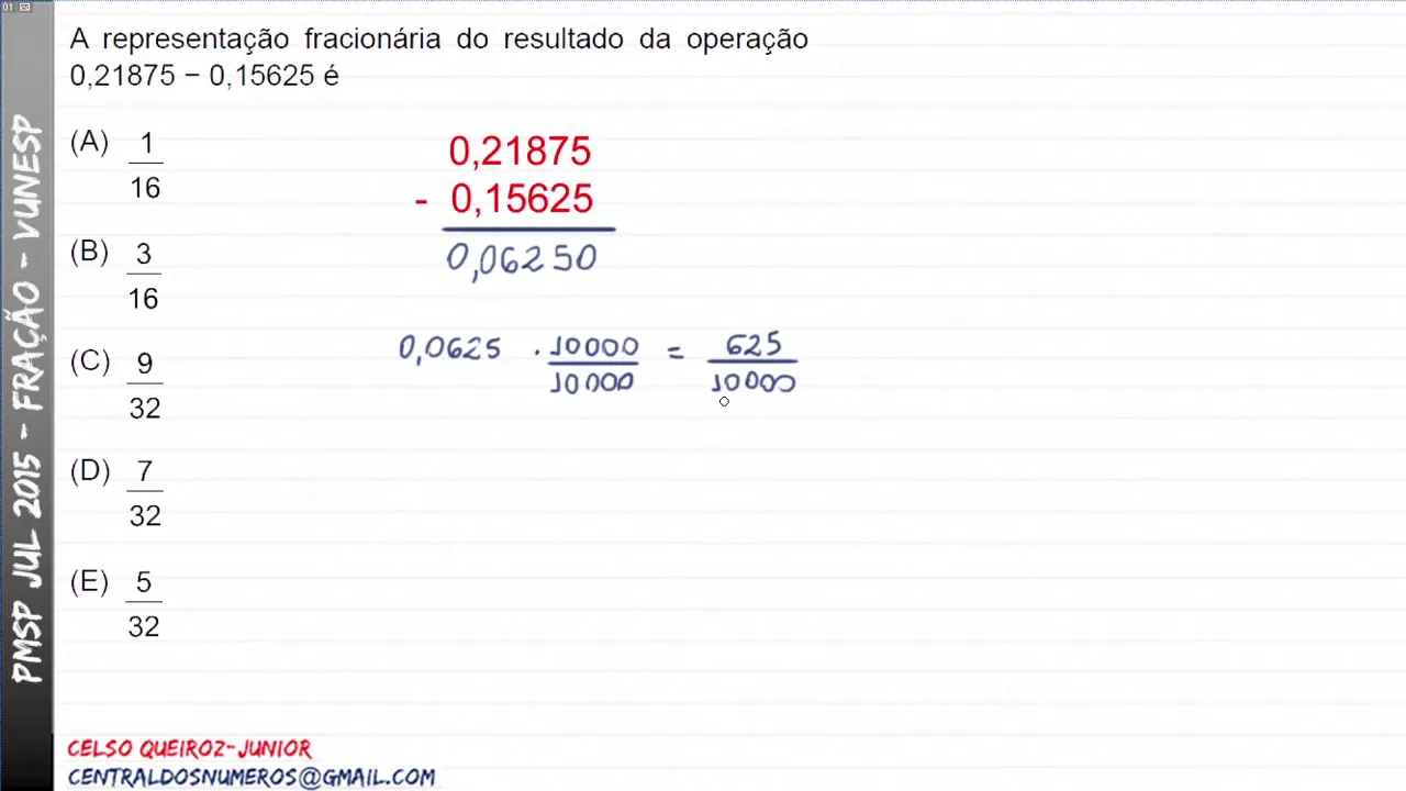 FRAÇÃO :: PMESP 2015/Jul :: Vunesp