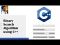 Binary Search C Interview Prep FAANG