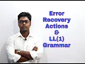 14 Error Recovery Actions and LL 1 Grammar - Compiler Design