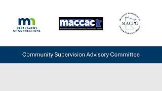Community Supervision Advisory Committee August 26 2026
