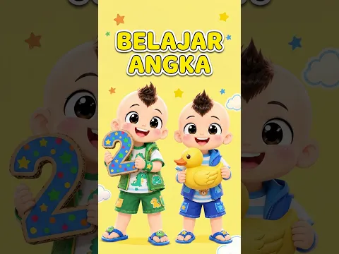 Belajar Angka dan Bentuknya 🔢 1 Seperti Lidi 2 Seperti Bebek 🎶 Edukasi Anak PAUD TK #shorts #viral