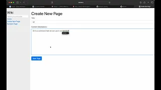 Harvard CS50 Web Project 1 Wiki