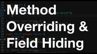 Method Overriding and Field Hiding in Java important interview questions