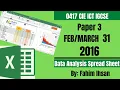 IGCSE ICT 2016 Feb - March SPREAD SHEET