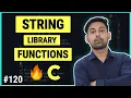 String Library Functions In C strlen strcpy strcat strcmp strlwr strupr In Hindi