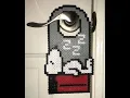 The making of Snoopy door hanger with Perler beads