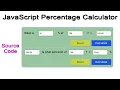 JavaScript Simple Projects for Beginners - Percentage Calculator With Source Code