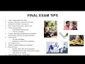 FINAL EXAM TIPS BIOSCI 97 BARDWELL