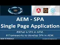 AEM SPA Single Page Application in AEM