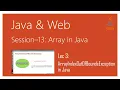 Array in Java java lang ArrayIndexOutOfBoundsException in Java