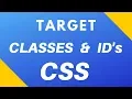 Target class and id in CSS