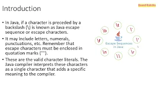 What is escape sequence or characters in java Examples Java tutorial for beginners