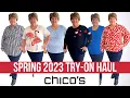 CHICO S SPRING 2023 All New Plus Size Fashion Outfits Try on Clothing Haul over 50