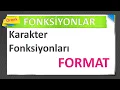 04061100 01 FONKSIYONLAR Karakter Fonksiyonlari FORMAT