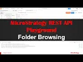 Folder Browsing with MicroStrategy REST API