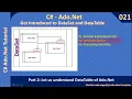 DataSet DataTable Part 2 - Basics of DataTable Ado Net Tutorial