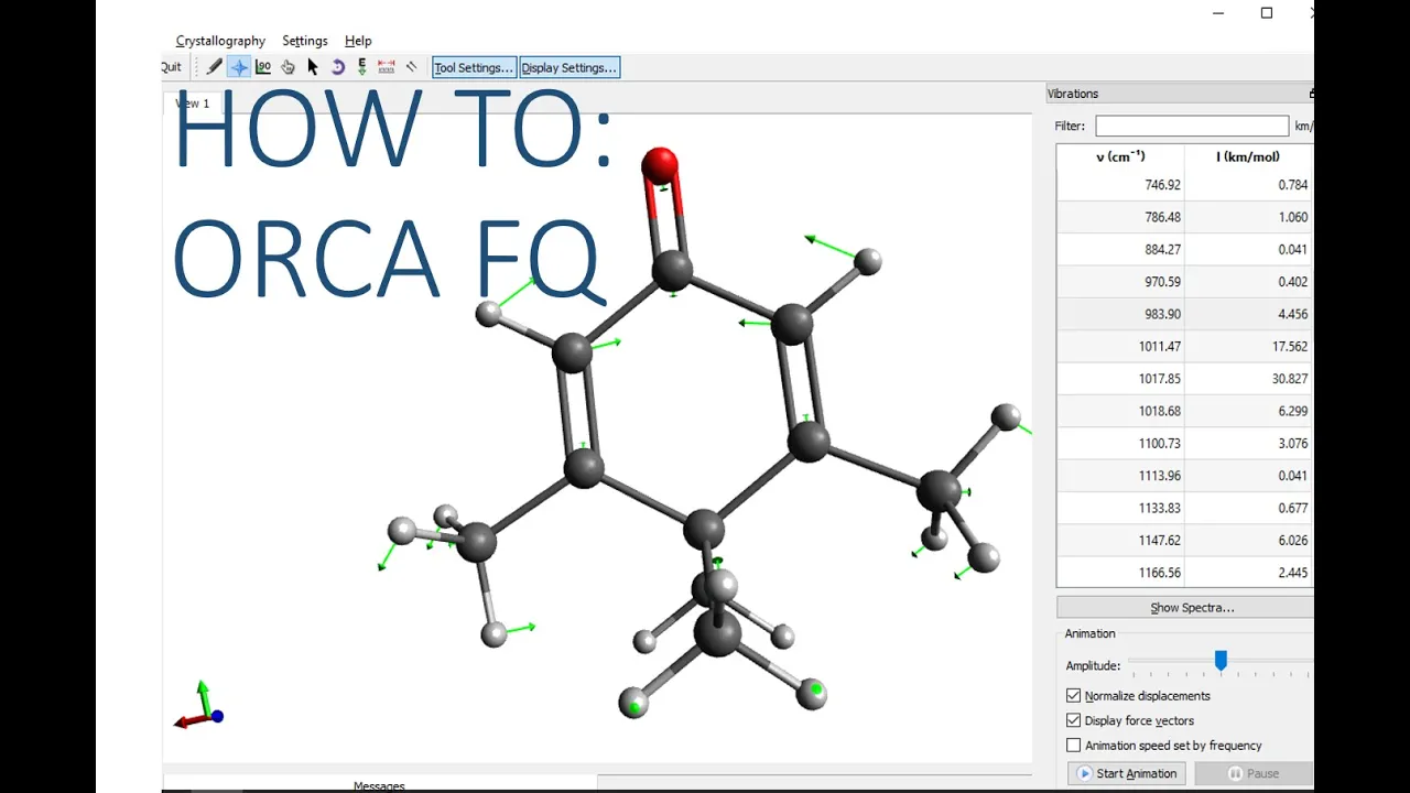 Avogadro with ORCA Tutorial: frequencies