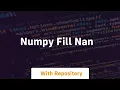 numpy fill nan